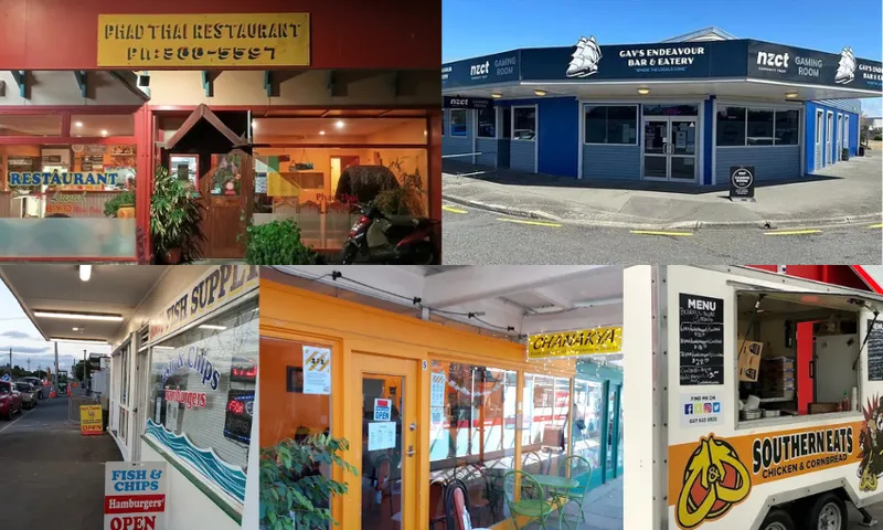 an assortment of colour photos of New BRighton shopfronts