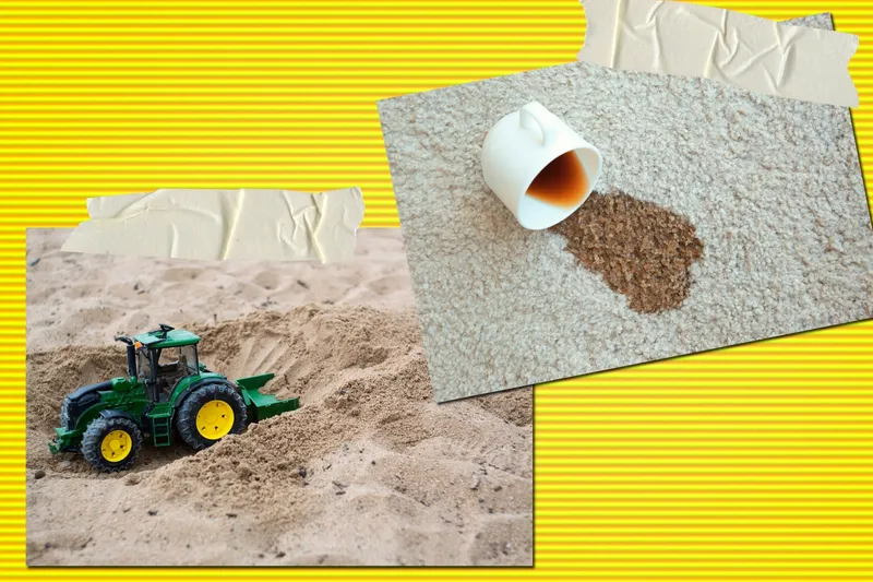A sandpit and spilled tea