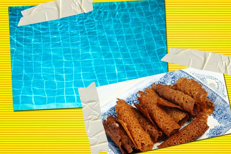 A pool and brandy snaps