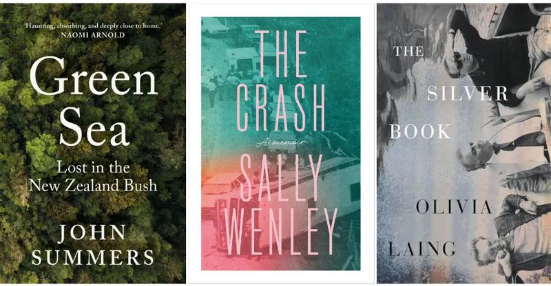 Three book covers side by side.