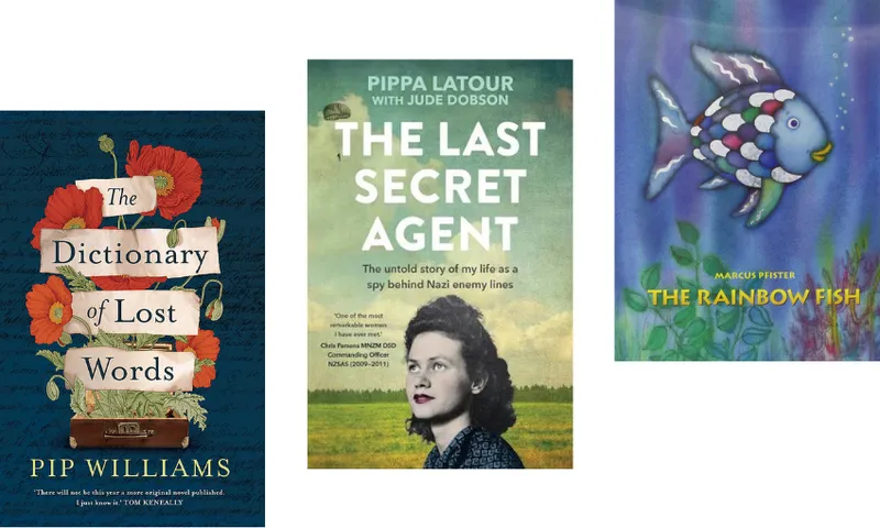 Three book covers ascending.