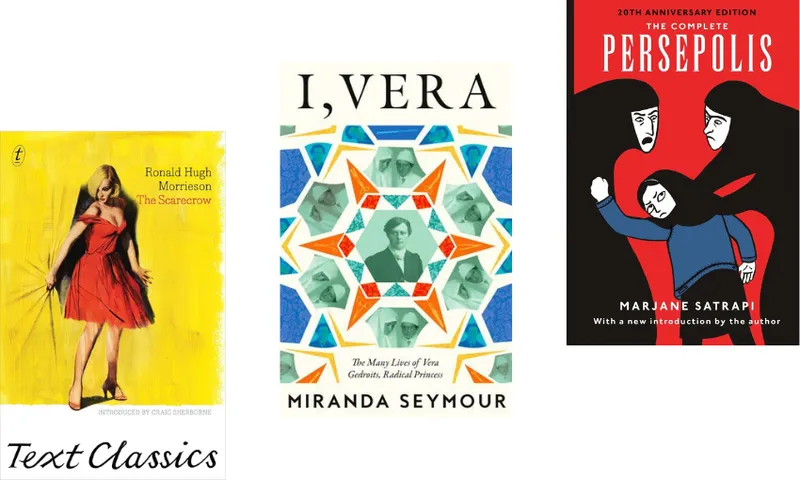 Three book covers ascending.
