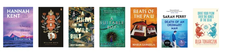 A row of book covers.