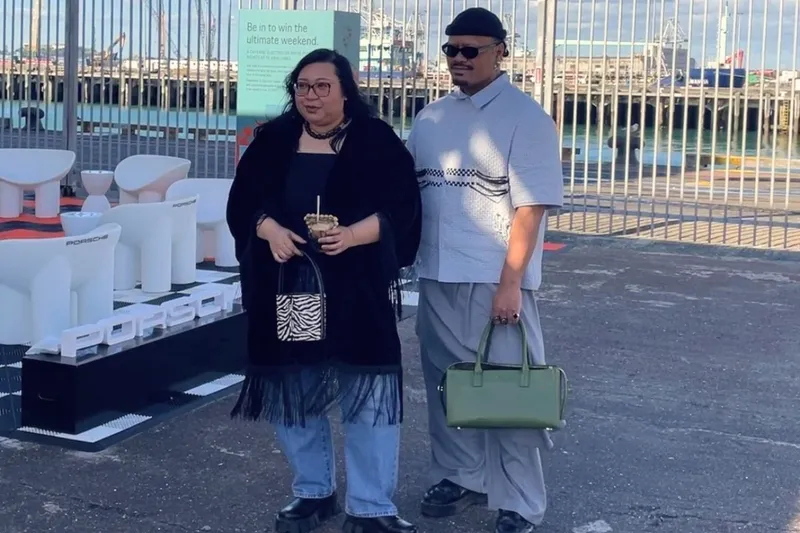 Jess Molina and Sammy Salsa outside Shed 10