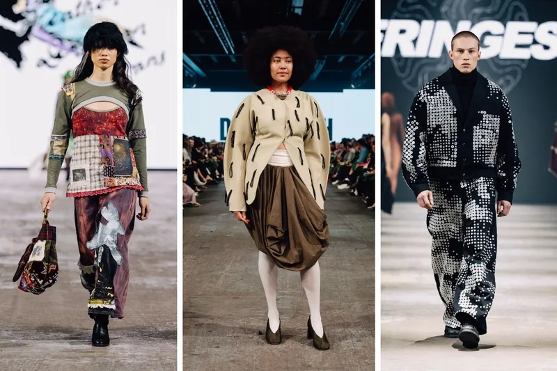 Models on the runway