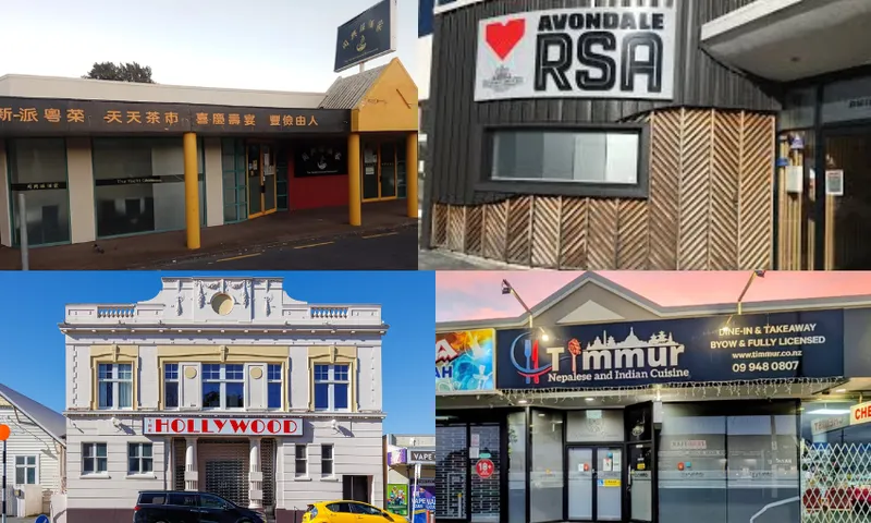 four daytime images of Avondale hospitality buildings
