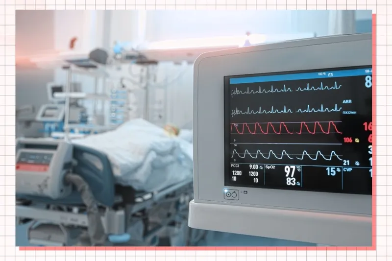 a patient in hospital in ICU
