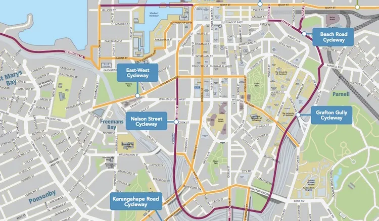 The inner city cycle paths which have sprung up post-super city
