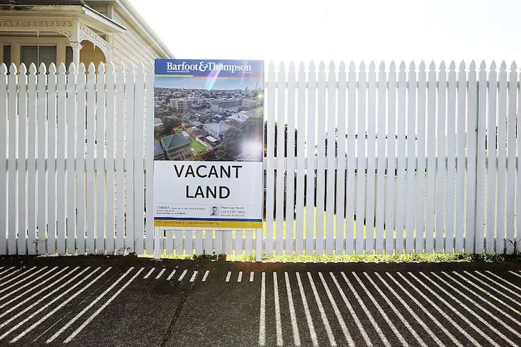 A 12m wide plot of land in Ponsonby, listed at $840,000 in July of 2015. (Photo by Fiona Goodall/Getty Images)