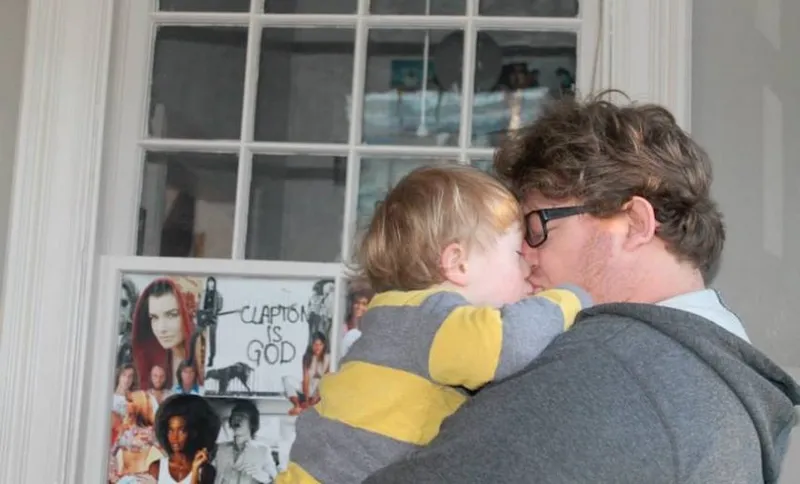 Simon Sweetman and his son