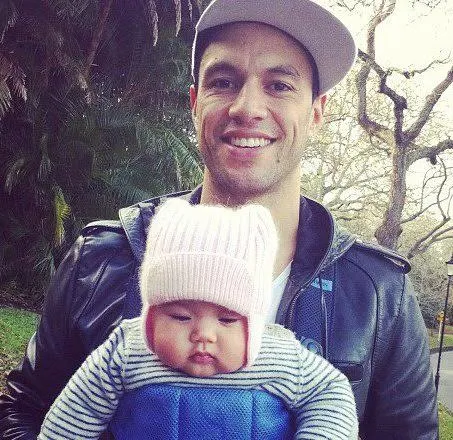 Ben and his daughter as a baby