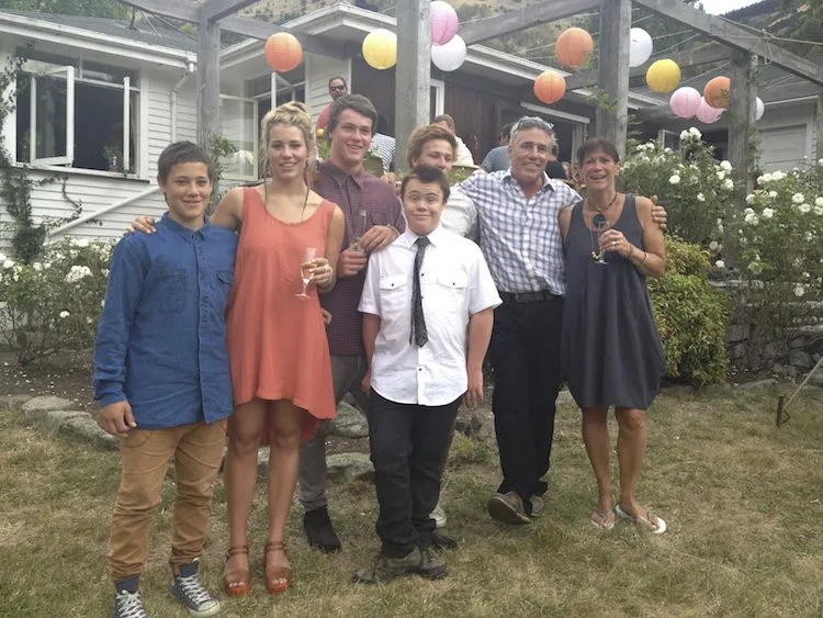 The Henry family celebrating Chessie's 21st birthday