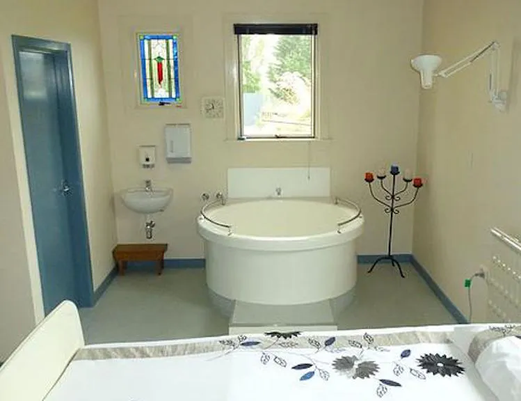 The birthing room. Practically a day spa. Credit: Lumsden Maternity Centre