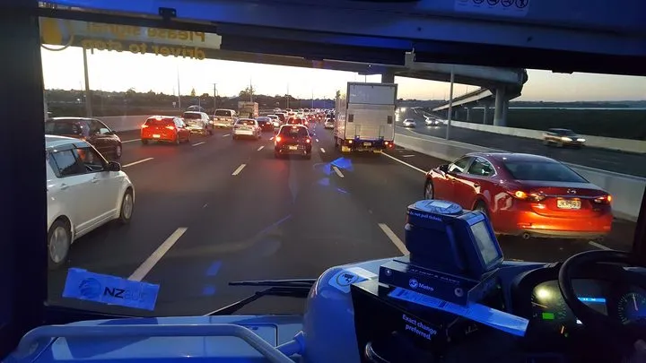 Buses are required to leave the northwestern motorway bus lane and join traffic when passing interchanges