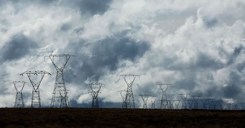 Electricity Pylons on Desert Road