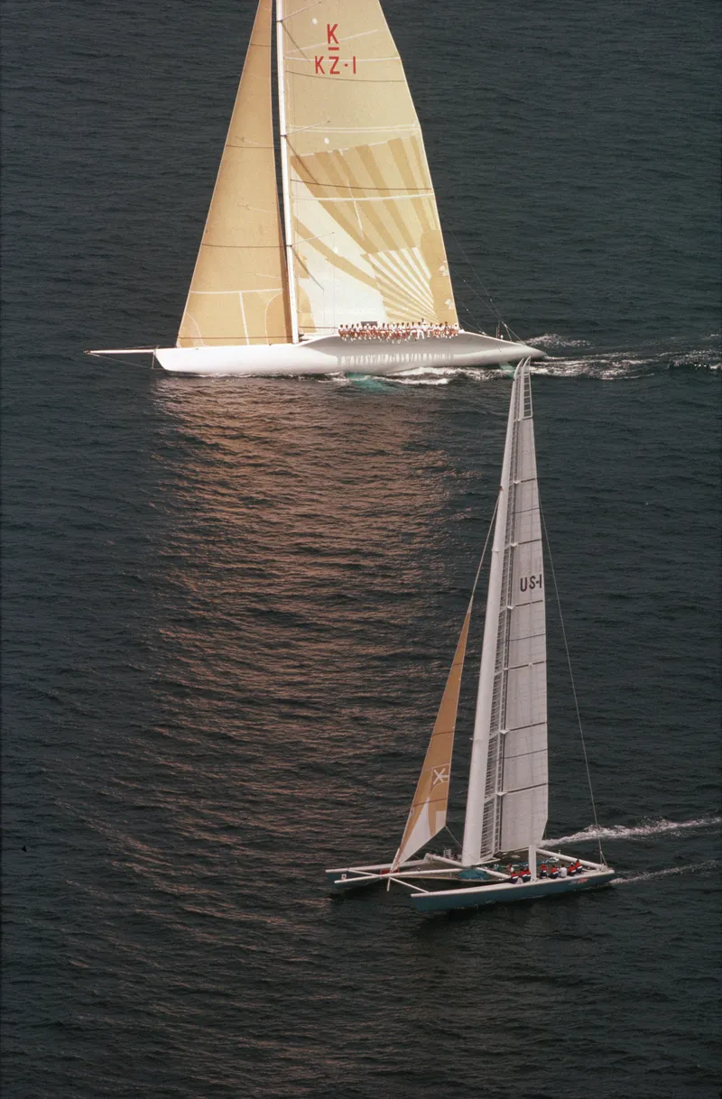 Yachts Race in America's Cup