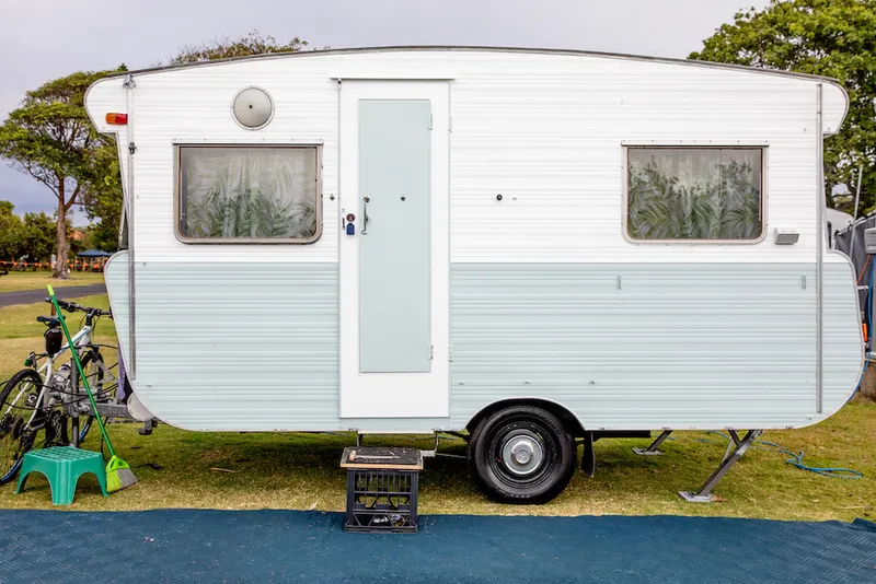 caravan at a campground