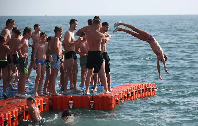Beach vacation in Sirius Federal Territory, Russia's Krasnodar Territory