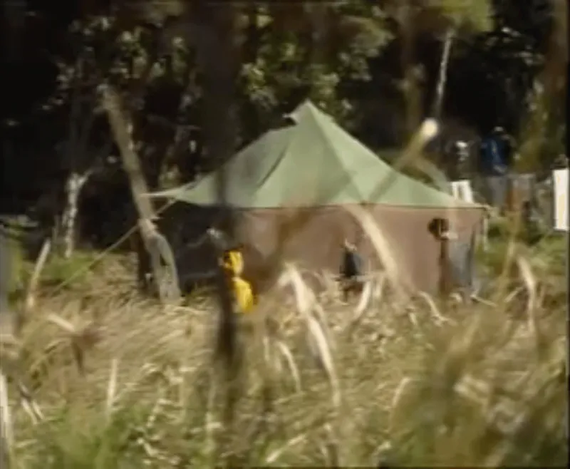 A shot of one of the tents at Whakapakari.