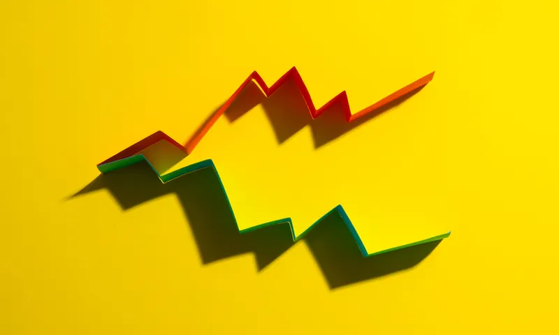 Colourful charts on yellow background