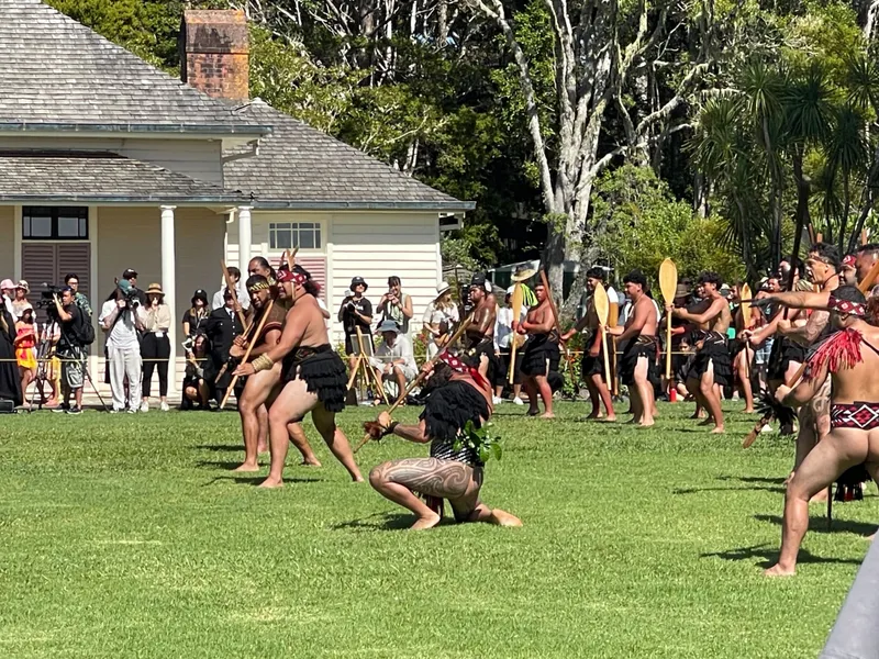 Group performing wera on waitangi grounds