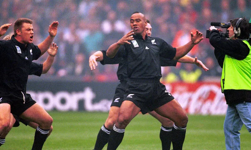 A shot of Jonah Lomu - a still from the film Lomu