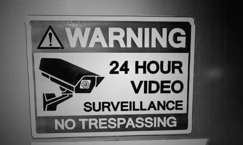 Warning camera sign in Sky World