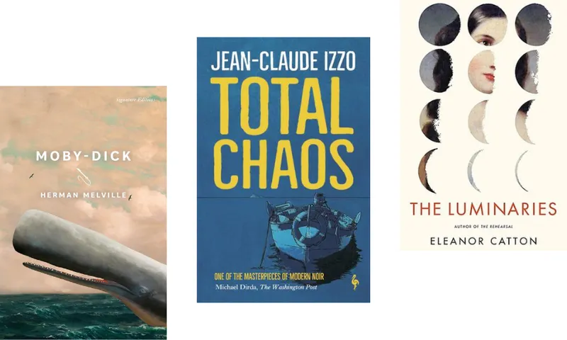 Three book covers ascending.