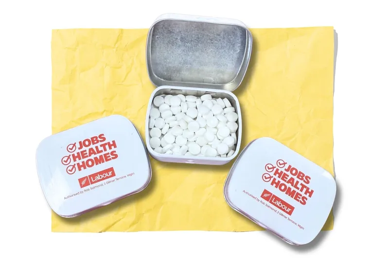 Labour mint tin