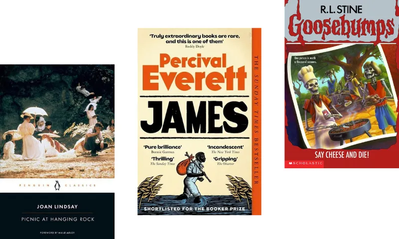 Three book covers ascending.