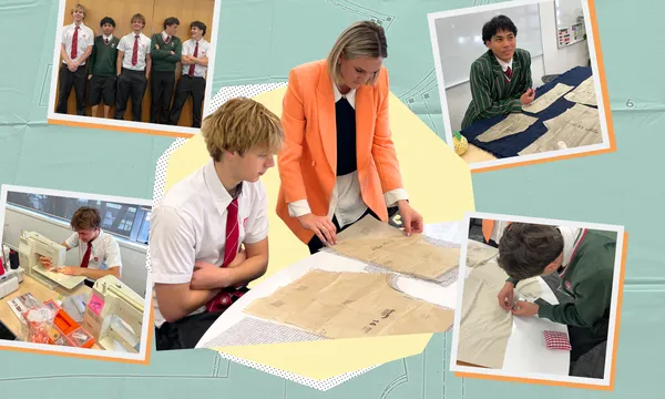 Westlake Boys High School sewing club.