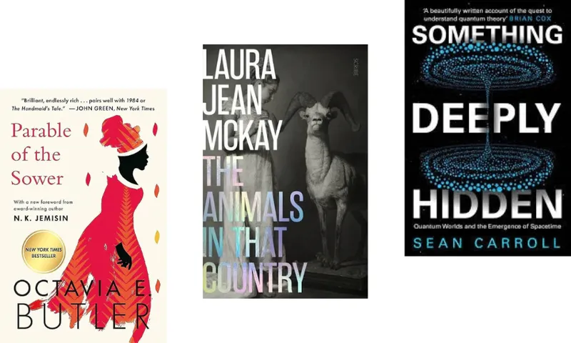 Three book covers arranged as ascending from left to right.