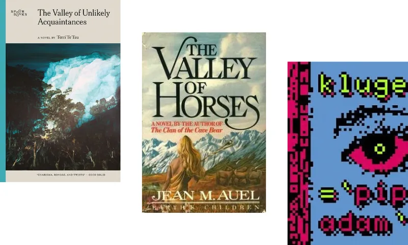 Three books arranged in descending order from left to right.