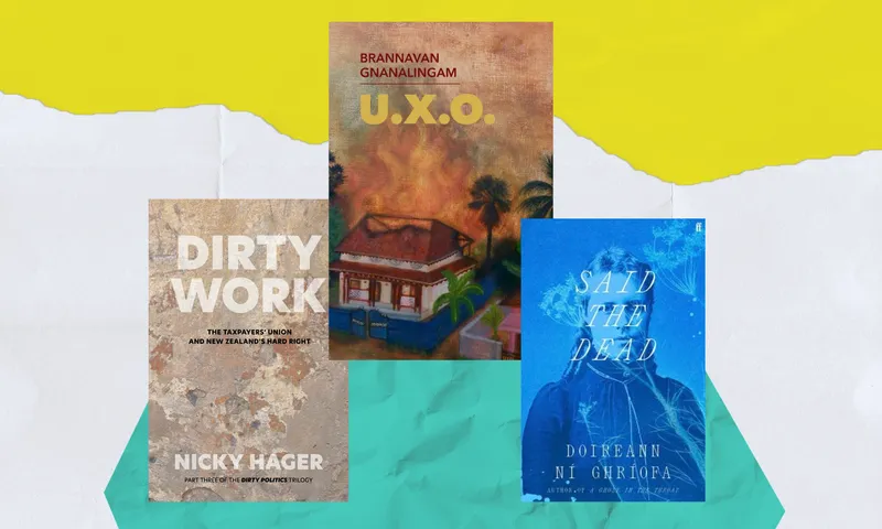 Three books arranged in descending order from left to right.
