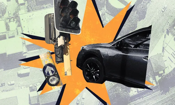 Cars and traffic lights