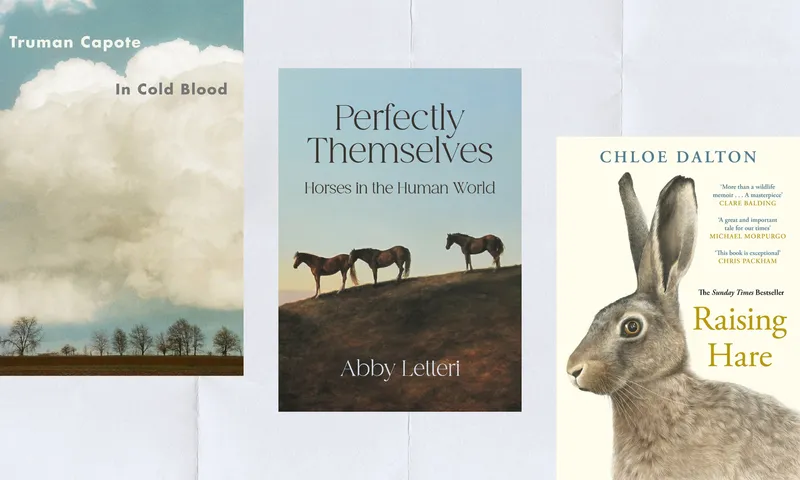 Three books arranged in descending order from left to right.