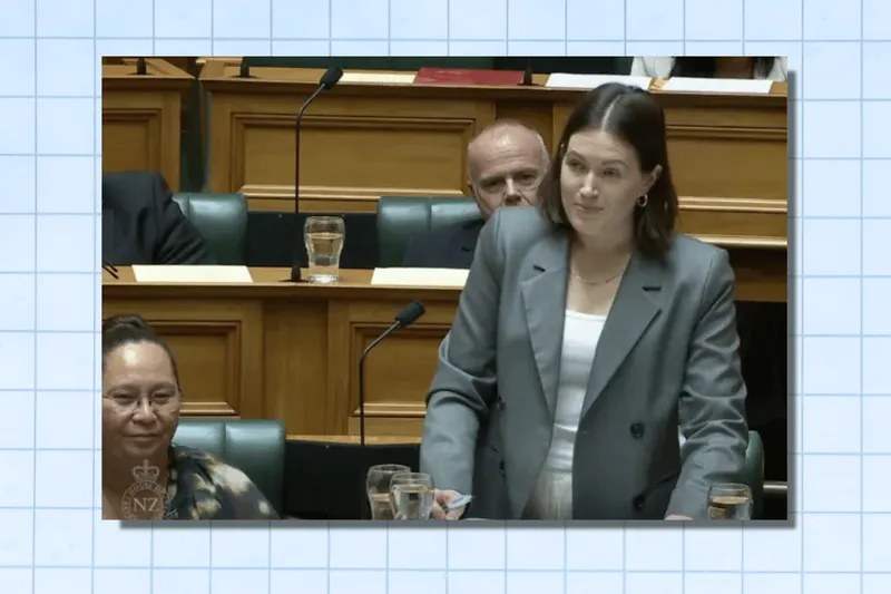 Act MP Brooke van Velden in parliament