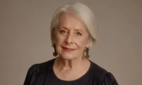 A woman with grey hair
