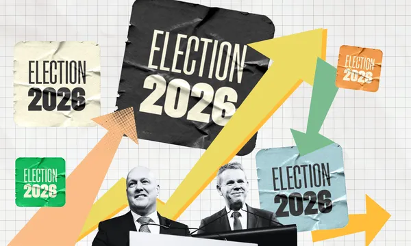 Chris Hipkins and Christopher Luxon at election 2026