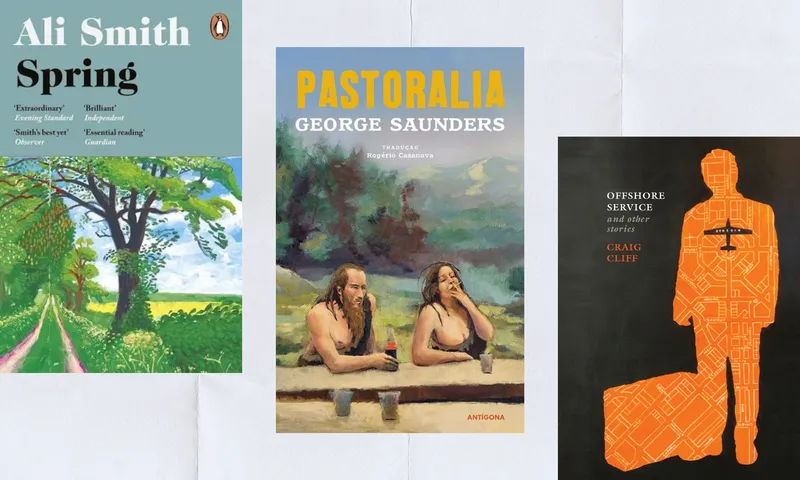 Three books arranged in descending order from left to right.