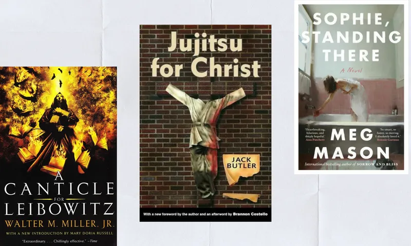 Three book covers arranged as ascending from left to right.