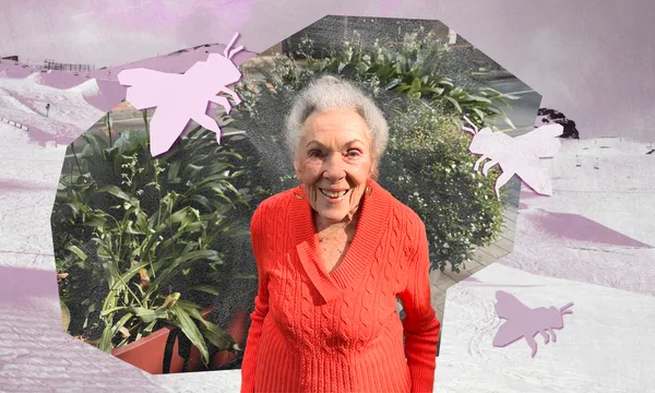 The 93-year-old yoga instructor and beekeeper Olivia Sheehan. 