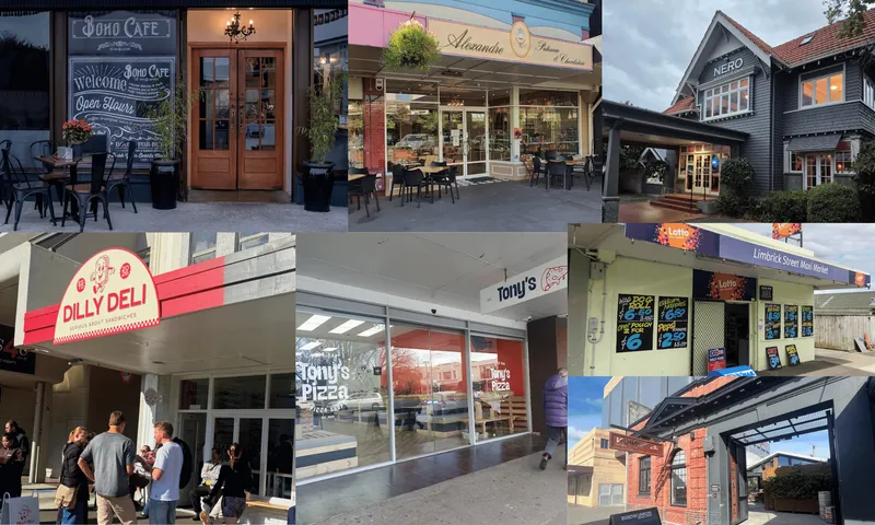 A colourful collection of seven hospitality shopfronts in Palmerston North