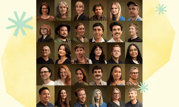 A grid of headshots of Spinoff staff