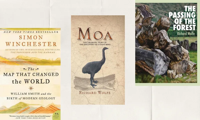 Three books arranged in ascending order.