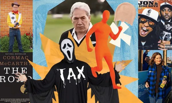 A montage of election-inspired halloween outfits