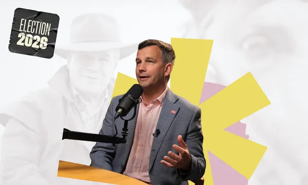 David Seymour in podcast studio.