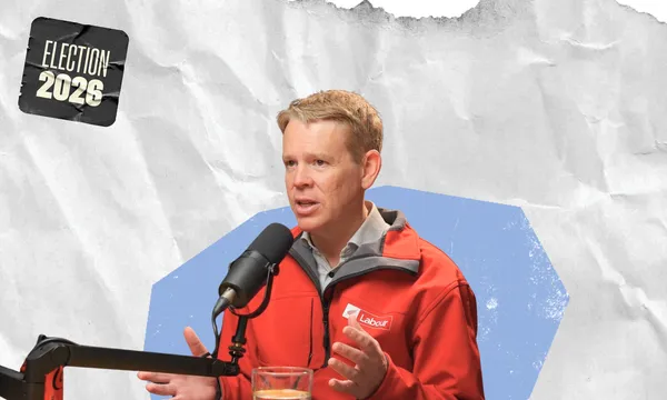 Chris Hipkins in the podcast studio.